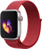 Nylon sport loop band - rood - Geschikt voor Apple Watch