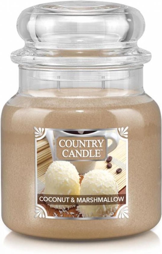 Gemiddelde geurkaars met twee pitten Kokosnoot Marshmallow 453g