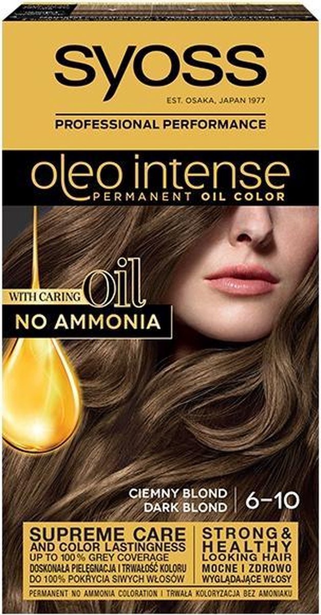 Syoss - Oleo Intense Hair Dye Permanently Coloring From Oils 6-10 Dark Blond