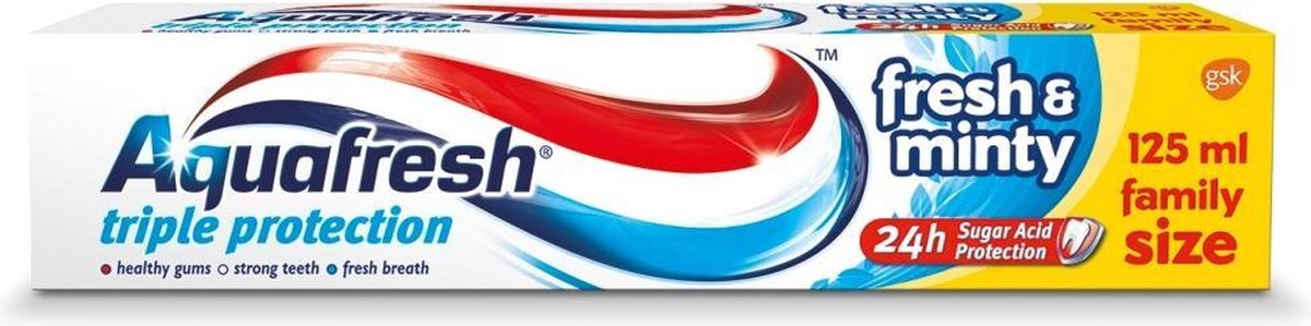 Aquafresh - Triple Protection Fresh And Minty Toothpaste Toothpaste 125Ml
