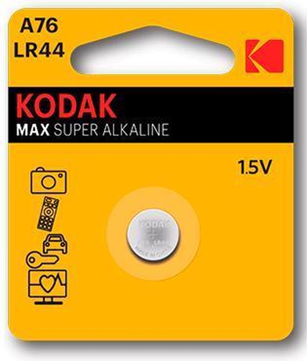 Ultra Alkaline Battery A76 LR44 Blister of 1