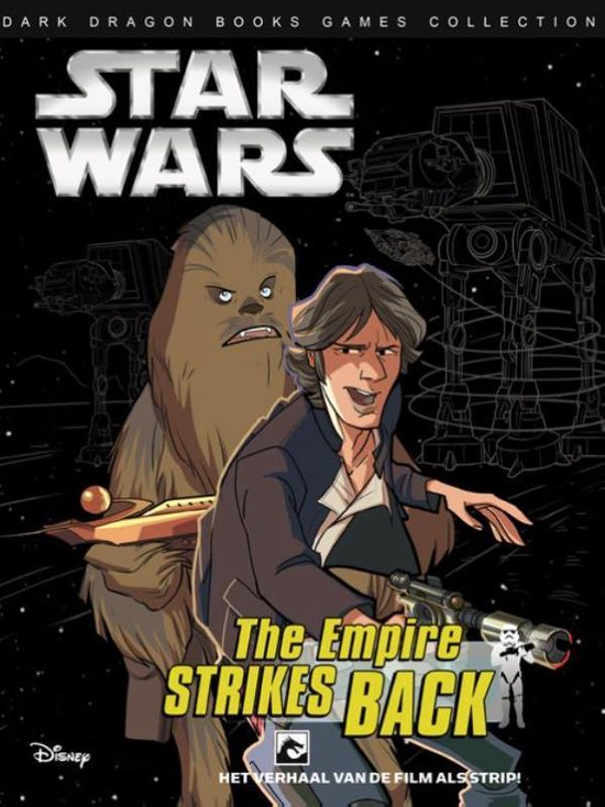 Star Wars: The Empire Strikes Back stripboek met Han Solo en Chewbacca voor een AT-AT.