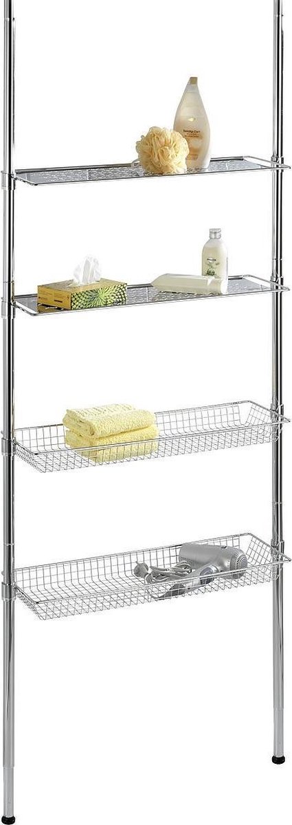 Wenko Douche- En Badrekje 71 X 65-285 Cm Chroom Staal