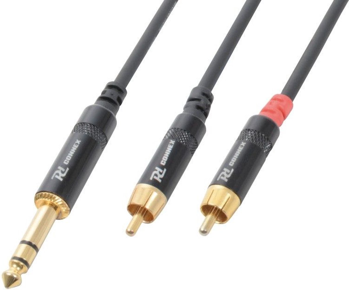 PD Connex Kabel 6.3 Stereo - 2 RCA Male 1.5m