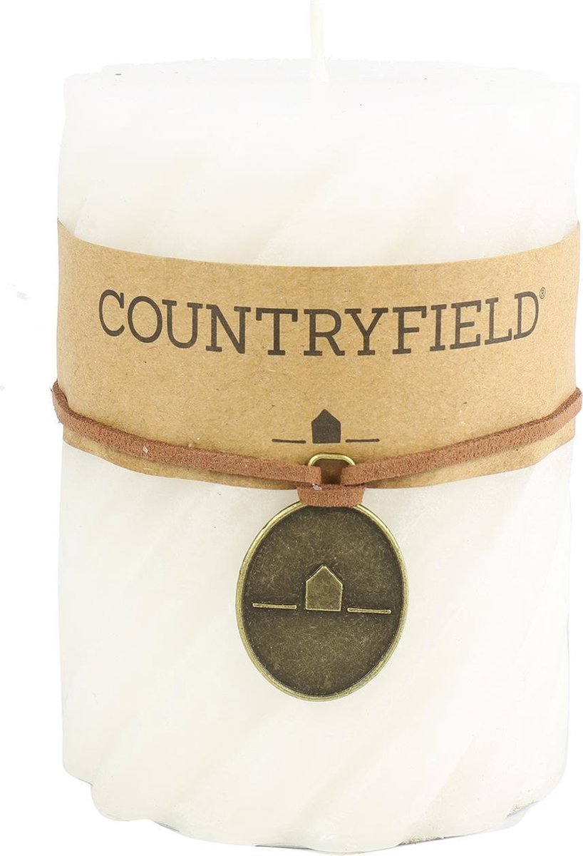 Countryfield Stompkaars met ribbel Wit Ø7 cm | Hoogte 15 cm
