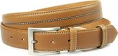 JV Belts Camel heren riem - heren riem - 3 cm breed - Camel - Echt Leer - Taille: 120cm - Totale lengte riem: 135cm