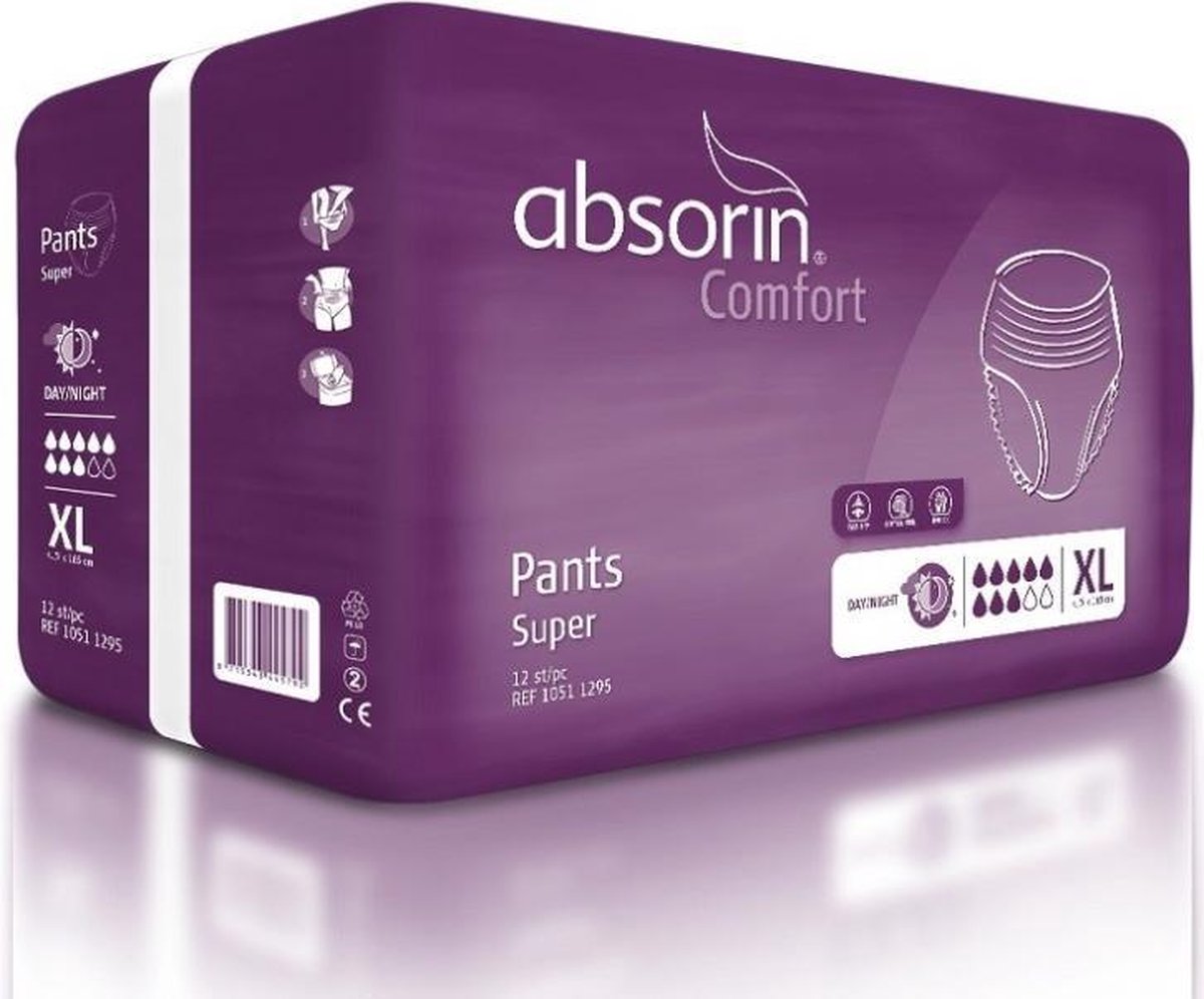 Goedkoopste Absorin Comfort pants super incontinentie - XL tot 165 cm - incontinentiebroekjes