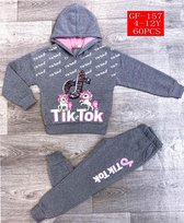 TikTok - unicorn kleding-onesie-pyjama-trainingspak-meisjes | grijs | maat 8 JAAR