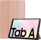 Hoes Geschikt voor Samsung Galaxy Tab A7 Hoes Luxe Hoesje Book Case - Hoesje Geschikt voor Samsung Tab A7 Hoes Cover - Rosé goud