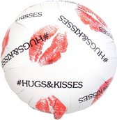 Folat Folieballon Hugs & Kisses 45 Cm Wit/rood/zwart