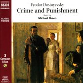 Boek 'Crime and Punishment' van Fyodor Dostoyevsky, voorgelezen door Michael Sheen. Drie cd's.