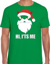 Devil Santa Kerstshirt / Kerst t-shirt hi its me groen voor heren - Kerstkleding / Christmas outfit 2XL