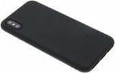 Hoesje Siliconen Geschikt voor iPhone Xs / X - Color Backcover - Zwart