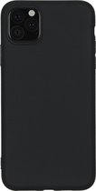 Hoesje Siliconen Geschikt voor iPhone 11 Pro Max - Color Backcover - Zwart