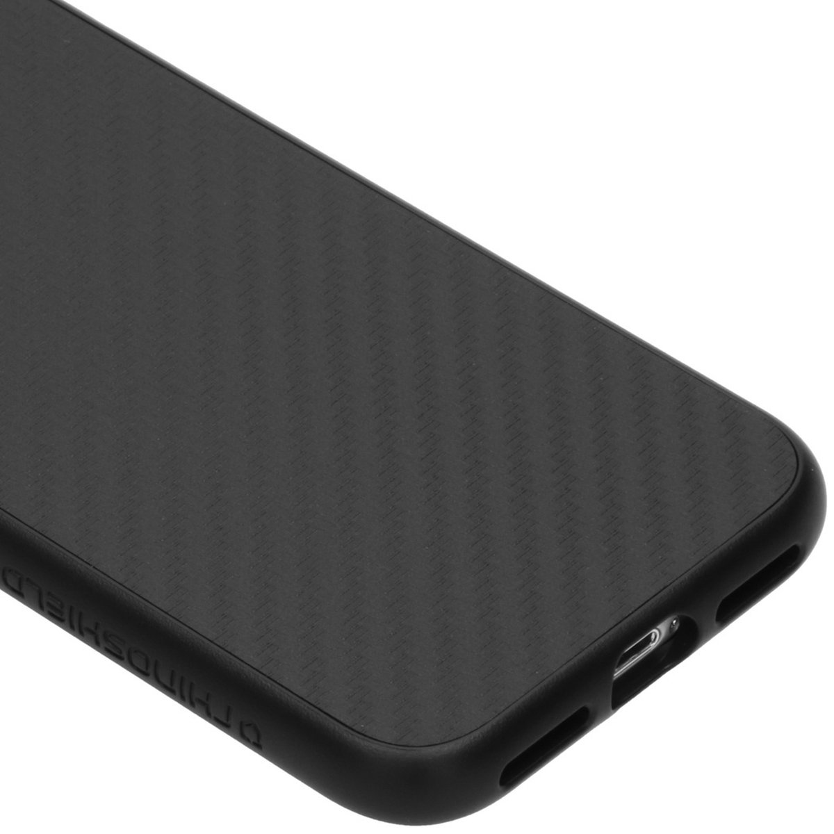 Coque iPhone Xr SolidSuit Backcover - Fibre de Carbone Noir