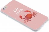 Hoesje Siliconen Geschikt voor iPhone 6s / 6 - Design Backcover siliconen - Meerkleurig / Oh Crab