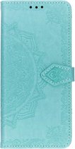 Mandala Booktype Samsung Galaxy S10 Plus hoesje - Mintgroen