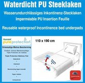 Waterdicht Steeklaken | 110x190cm | halftwijn 280g. p/m2 100% katoenen