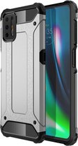 Armor Hybrid Back Cover - Motorola Moto G9 Plus Hoesje - Grijs