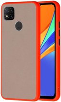 Xiaomi Redmi 9C Matte Hoesje met Bumper Rood