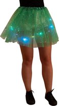 Tule rokje - Volwassen petticoat - Met gekleurde lichtjes – Groen - Tutu - Ballet rokje