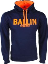 Ballin - Heren Hoodie - Sweat - Navy / Oranje