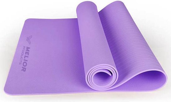 Heerlijk Afkeer En team Yoga Mat | 10 mm | Paars | TPE | 183 cm x 61 cm x 1 cm | Anti-slip | Gymmat  | | bol.com