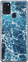 Leuke Telefoonhoesjes - Hoesje geschikt voor Samsung Galaxy A21s - Oceaan - Soft case - TPU - Natuur - Blauw