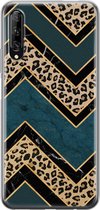 Huawei P Smart Pro hoesje - Luipaard zigzag - Soft Case Telefoonhoesje - Luipaardprint - Multi