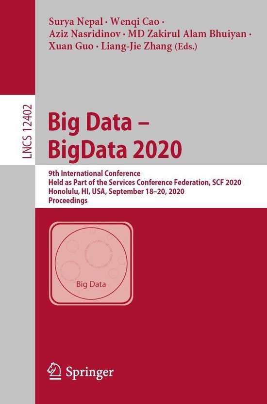 Springer Nature Proceedings Computer Science - Big Data –  ... - cover
