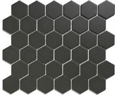 0,91m² -Mozaiek tegel London Hexagon Zwart 5,1x5,9