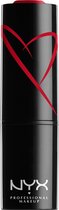NYX Professional Makeup Shout Loud Satin Lipstick - Red Haute - Lipstick - 3,5 gr