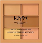NYX Professional Makeup Conceal, Correct, Contour Palette - Medium 3CP02 - 9 gr