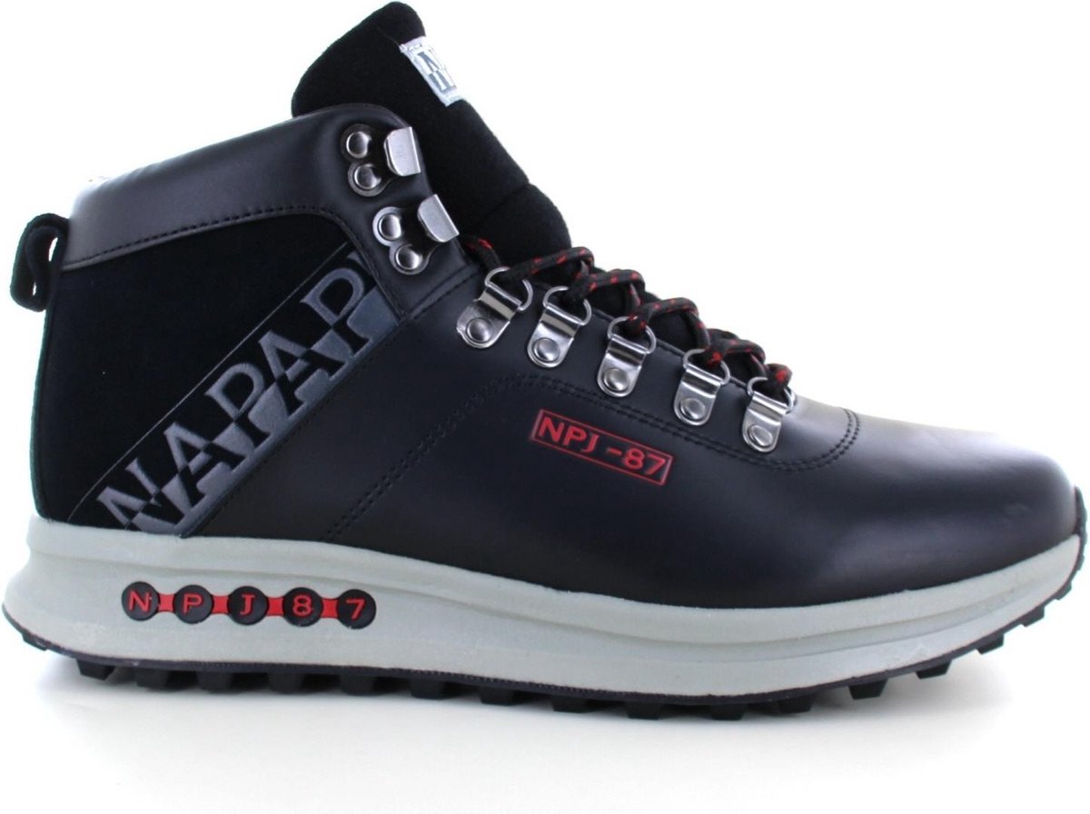 Napapijri Slate Leather Boot Casual Sneaker 43 Zwart