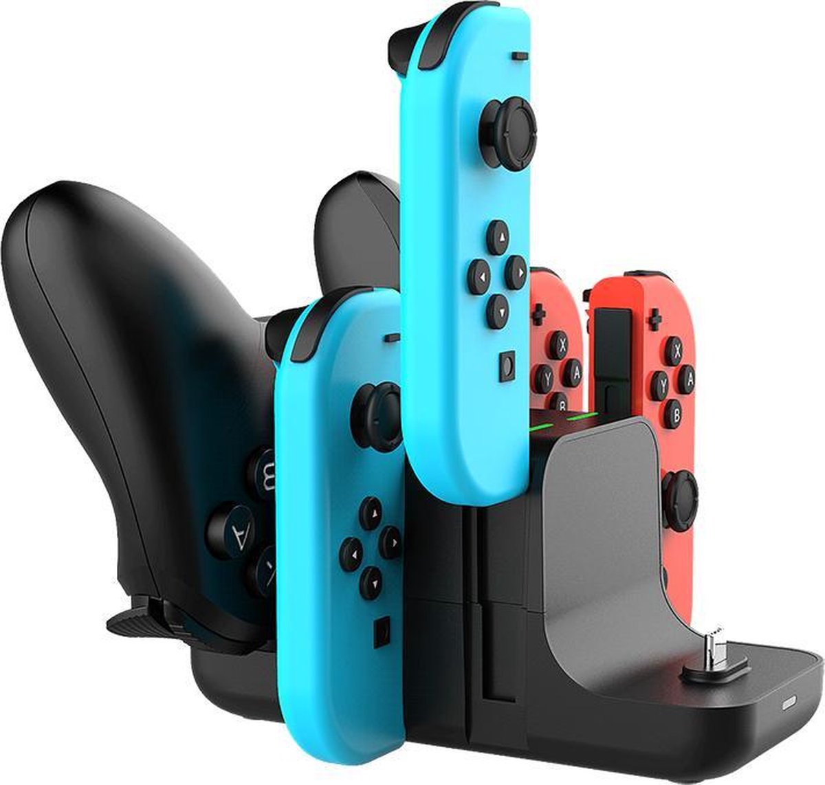 Bol Com Nintendo Switch 6 In 1 Docking Station Zwart Led Inclusief Usb C Kabel Oplaad