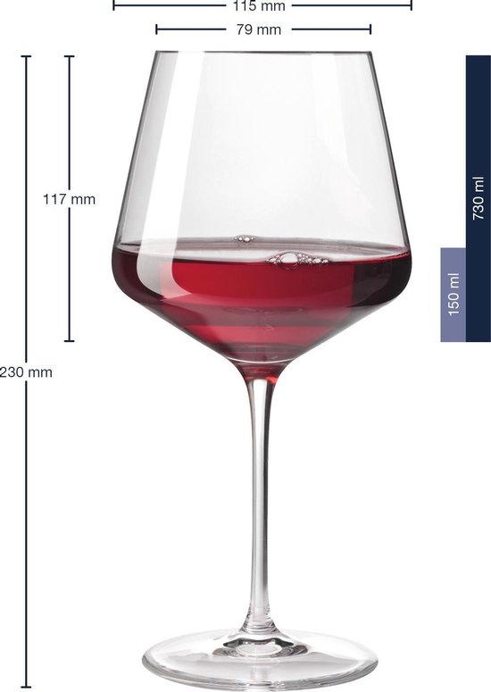 Leonardo Puccini Burgundy wijnglas Groot - hoogte 23 cm - 6 stuks - Leonardo