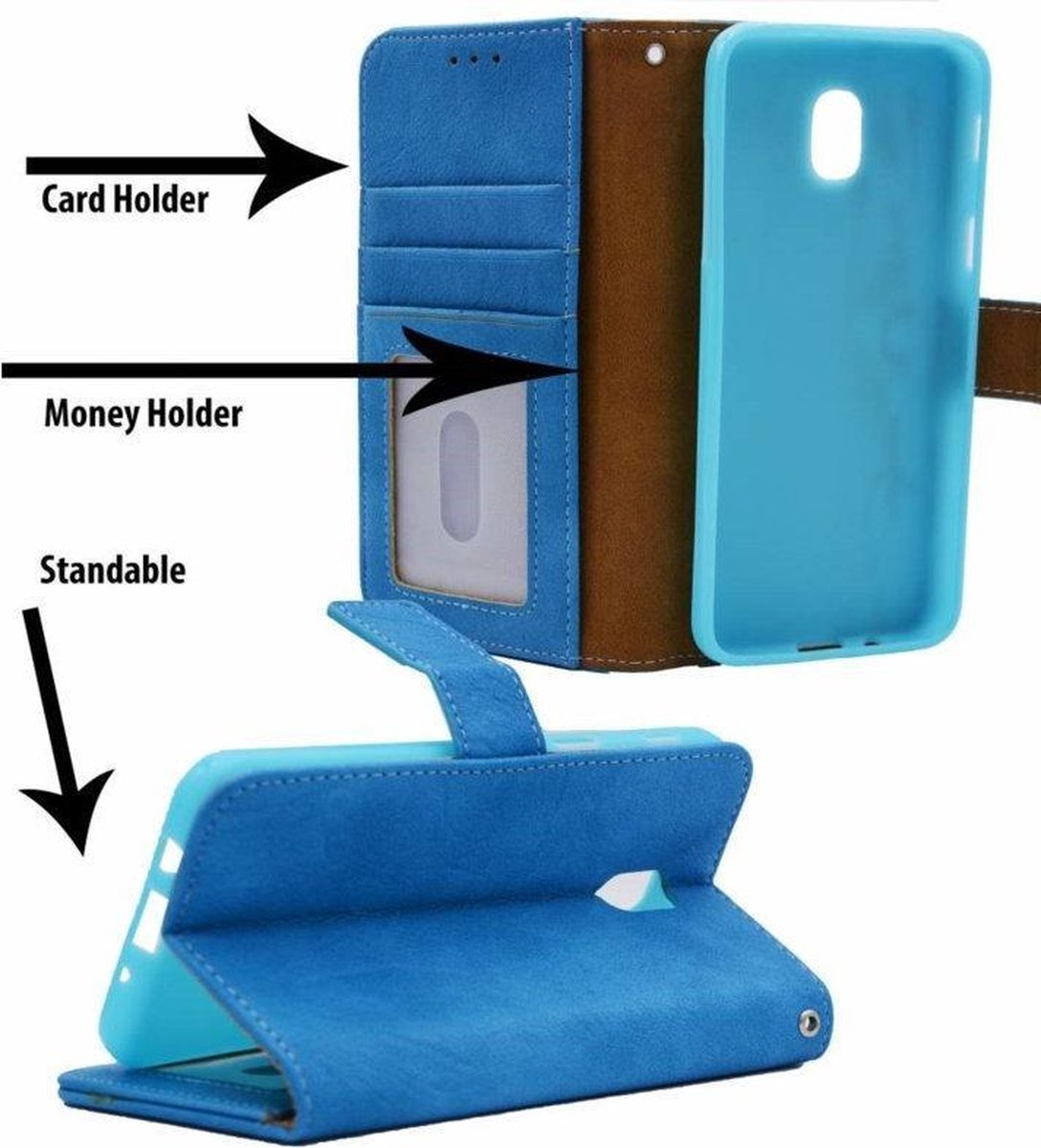 Green On Luxury Book Case For iPhone Xs Max - Blauw