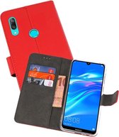 Booktype Telefoonhoesjes - Bookcase Hoesje - Wallet Case -  Geschikt voor Huawei Y7 / Y7 Prime (2019) - Rood