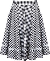 Voodoo Vixen Rok -XL- Ava Zwart/Wit