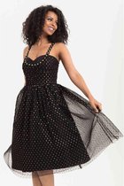 Voodoo Vixen Korte jurk -XL- Emily 50s Prom Style Zwart
