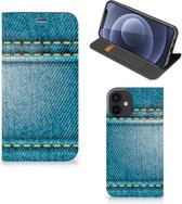 Telefoon Hoesje iPhone 12 Mini Wallet Case Jeans