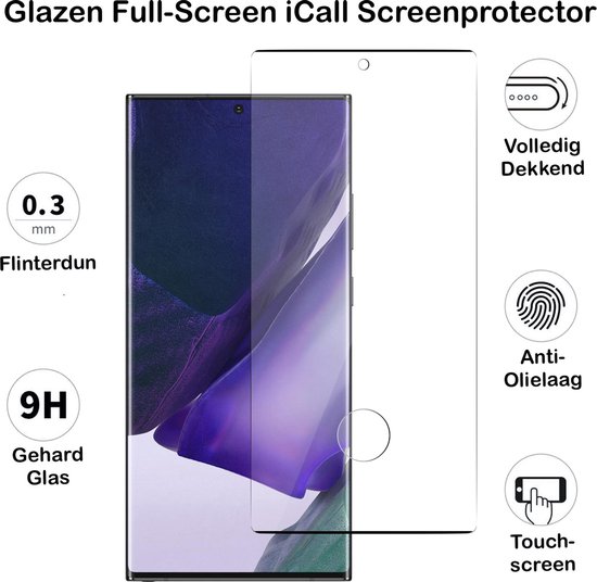 Screenprotector geschikt voor Samsung Note 20 - Full Screen Protector Glas