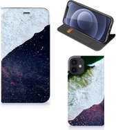 Telefoon Hoesje Geschikt voor iPhone 12 Mini Flip Cover Sea in Space