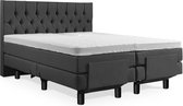 Boxspring Elektrische 200x210 Compleet Antracite Gecapitoneerd