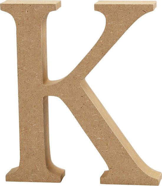 Letter, K, H: 8 cm, dikte 1,5 cm, 1 stuk