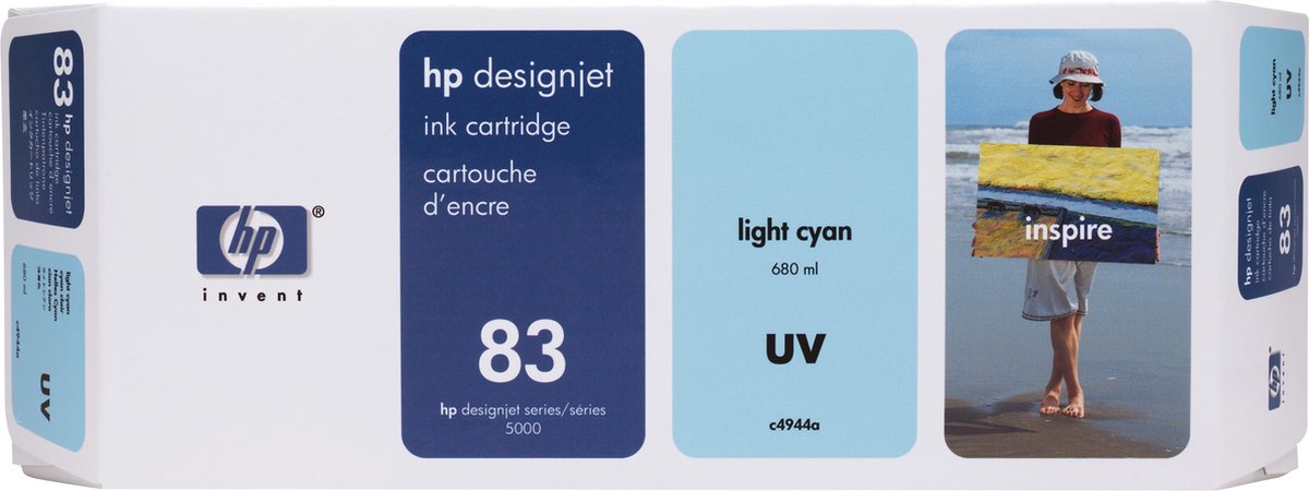 HP 83 Inktcartridge - Licht Cyaan / 680 ml
