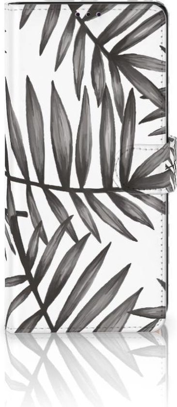 PU Premium Housse pour Samsung Galaxy Note20 Ultra Portefeuille Feuilles Grises