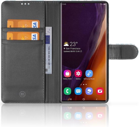 Housse pour Samsung Galaxy Note20 Ultra Coque Vagues Bleues