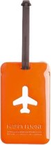 Étiquette de bagage Alife carrée orange