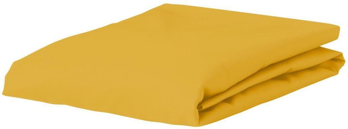 ESSENZA Premium Percale Hoeslaken Mosterdgeel - 160x210